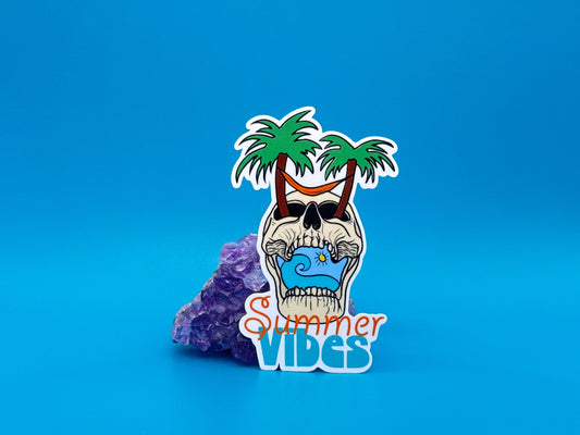 Summer vibes skull Sticker